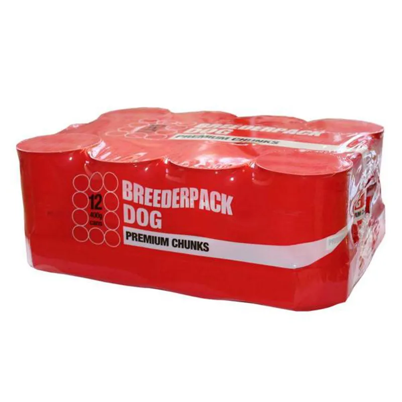 Breederpack Premium Chunks Dog Food - 12 Pack